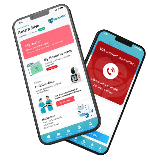 HumanTec Care Mobile App UI Mockups