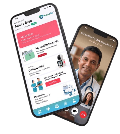 HumanTec Care Mobile App UI Mockups